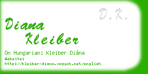 diana kleiber business card
